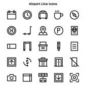 Free Airport Icons with Outline Style