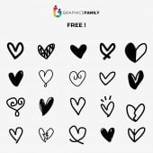 Free Collection of Illustrated Heart Icons