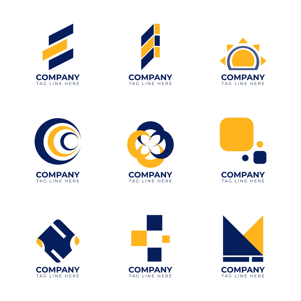 Free set of creative company logos – GraphicsFamily
