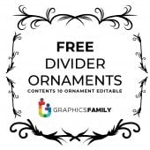 10 Hand Drawn Ornament Divider Free Vector Pack 10