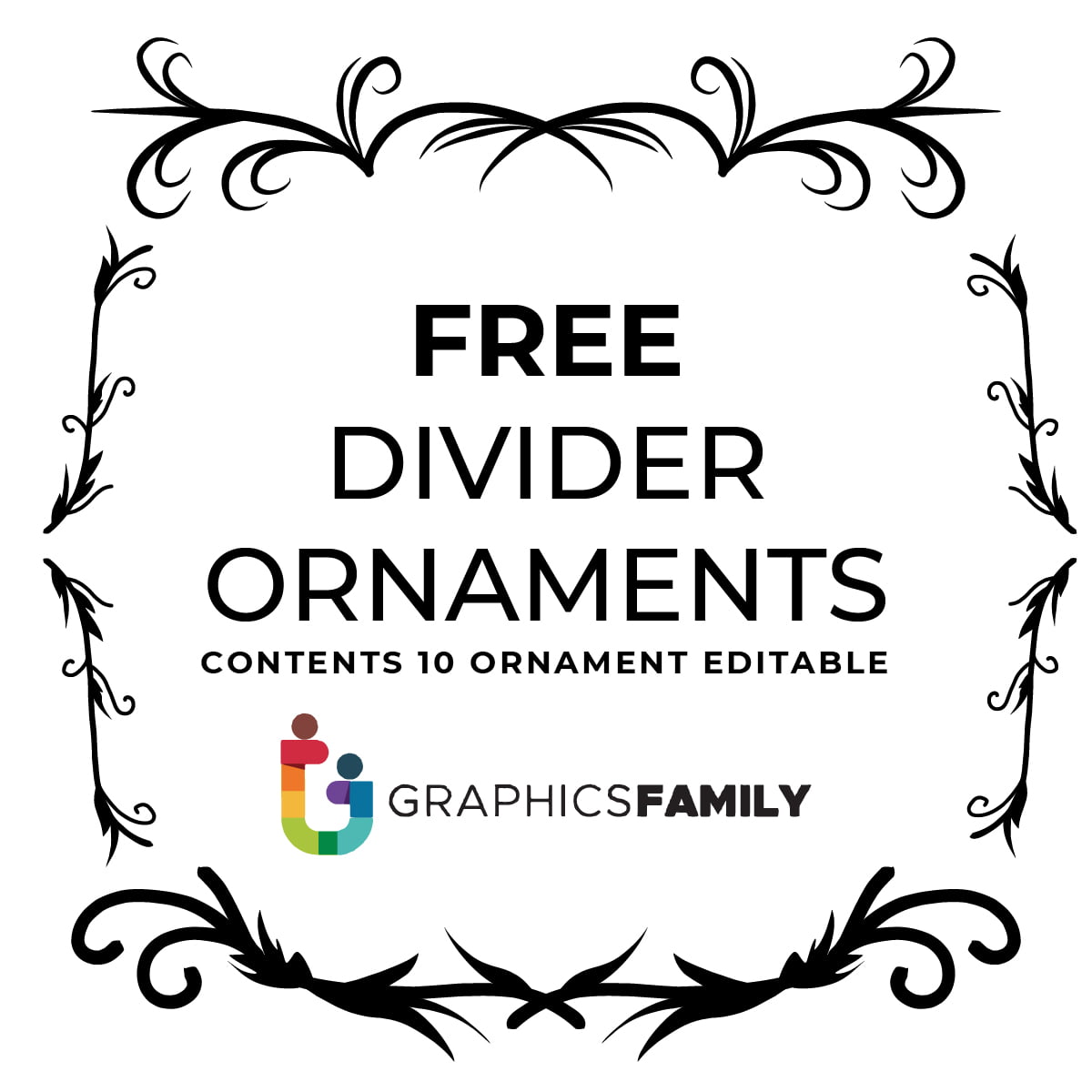 10 Hand Drawn Ornament Divider Free Vector Pack 10 GraphicsFamily