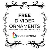 10 Hand Drawn Ornament Divider Free Vector Pack 8