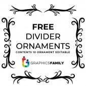 10 Hand Drawn Ornament Divider Free Vector Pack 6