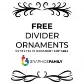 10 Hand Drawn Ornament Divider Free Vector Pack 5