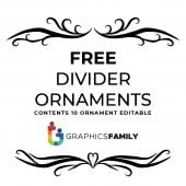 10 Hand Drawn Ornament Divider Free Vector Pack 3