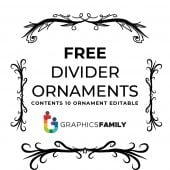 10 Hand Drawn Ornament Divider Free Vector Pack 7