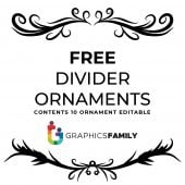 10 Hand Drawn Ornament Divider Free Vector Pack 1