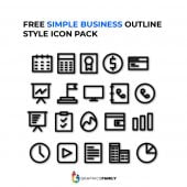 Free Simple Business Icons Pack – Outline Style