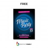 Free Music Party Flyer PSD