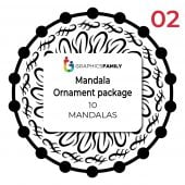 Free Pack of 10 Mandala Ornament Designs Vectors