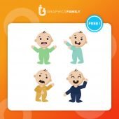 Babies collection in hand drawn style Free Vector