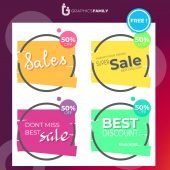 Free Colorful Sale Banner Collection