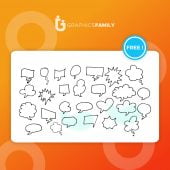 Comic speech bubble collection Free Vector