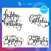 Free Funny hand drawn birthday collection