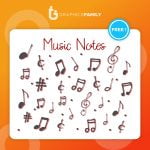 Free Pack of musical notes with color Premium Quality Vector