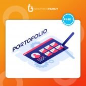 Vector illustration of portfolio concept for Free!