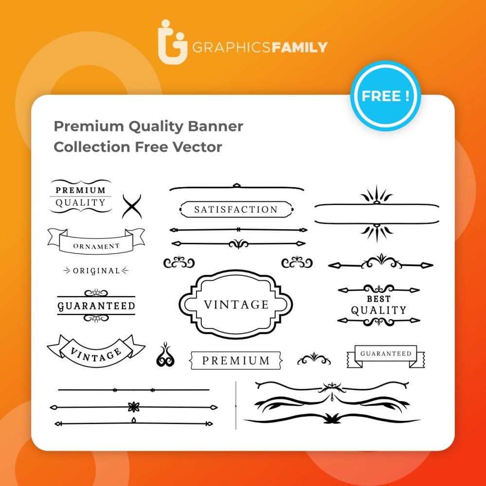 Premium Quality Banner Collection Free Vector