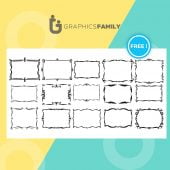 Free Rectangular Calligraphic Frames Set