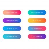 Free Set of Modern Material style buttons mobile app infographic ...