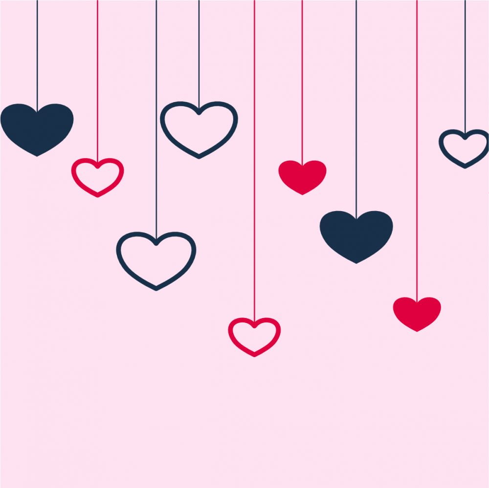 💖 💑 Free Stylish Hanging Hearts Background for Valentines Day ...