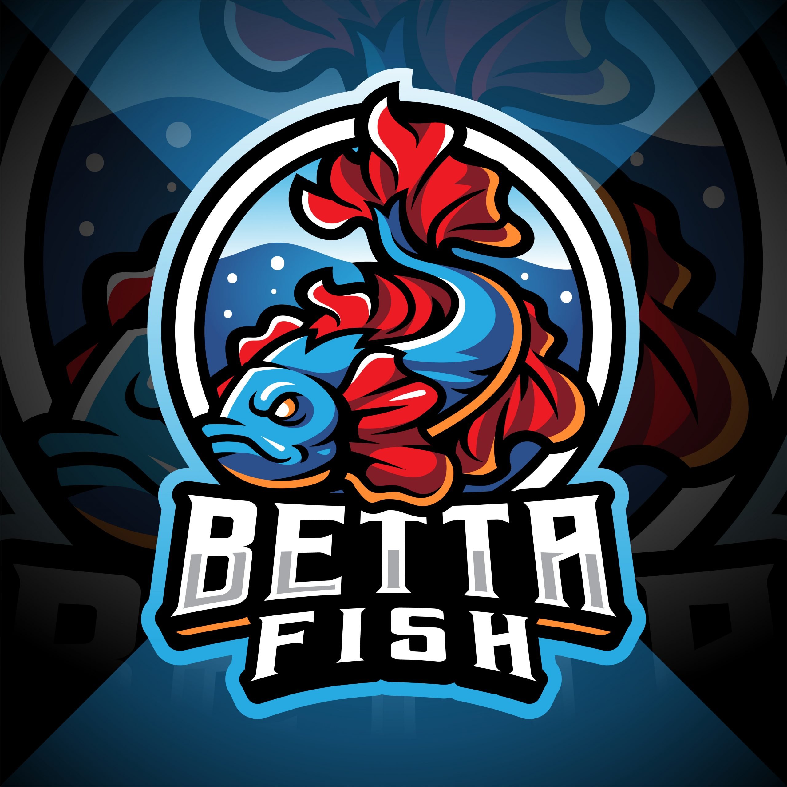 Betta Fish Esport Mascot Logo Graphicsfamily