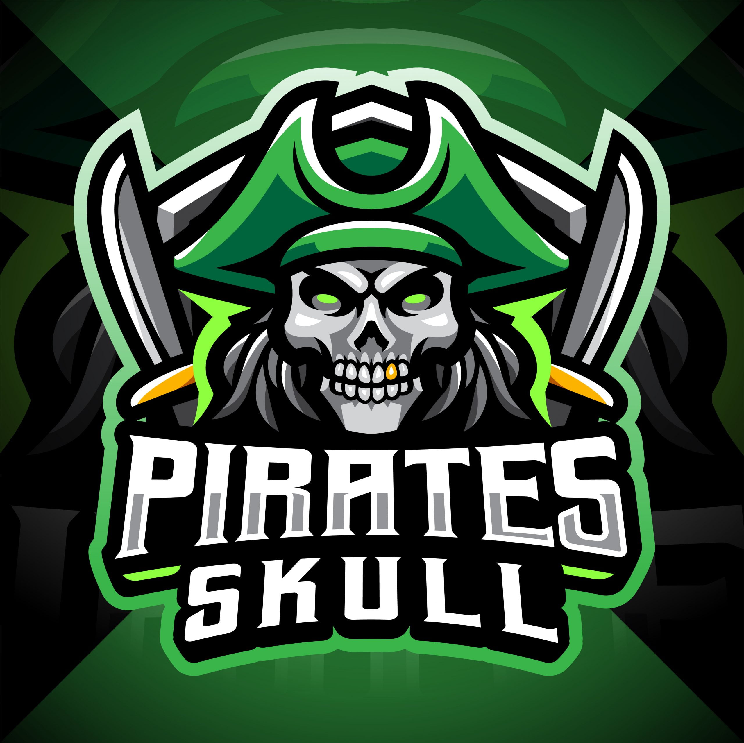 Skull Pirates Mascot Gaming Logo Graphicsfamily