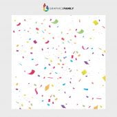 Realistic colorful confetti background