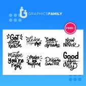 Free Set of hand lettering inspirational quotes