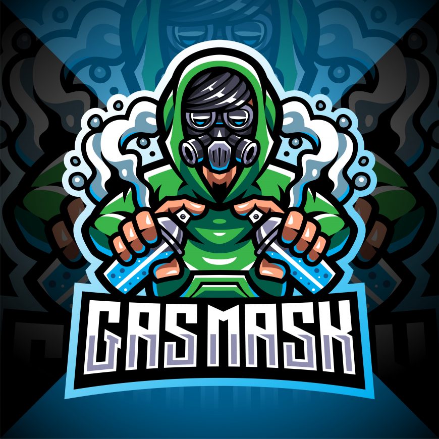 Gas Mask Esport Mascot Logo