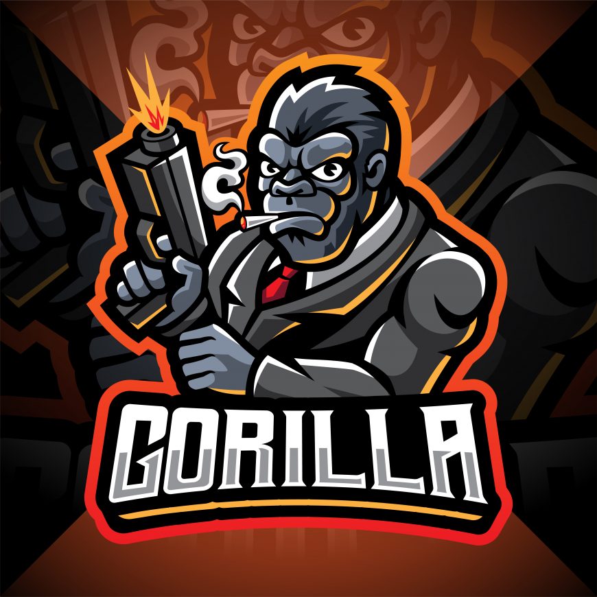 Gorilla Gunners Esport Mascot Logo