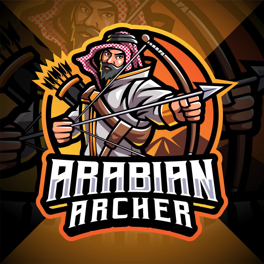 Arabian Archer Esport Mascot Logo