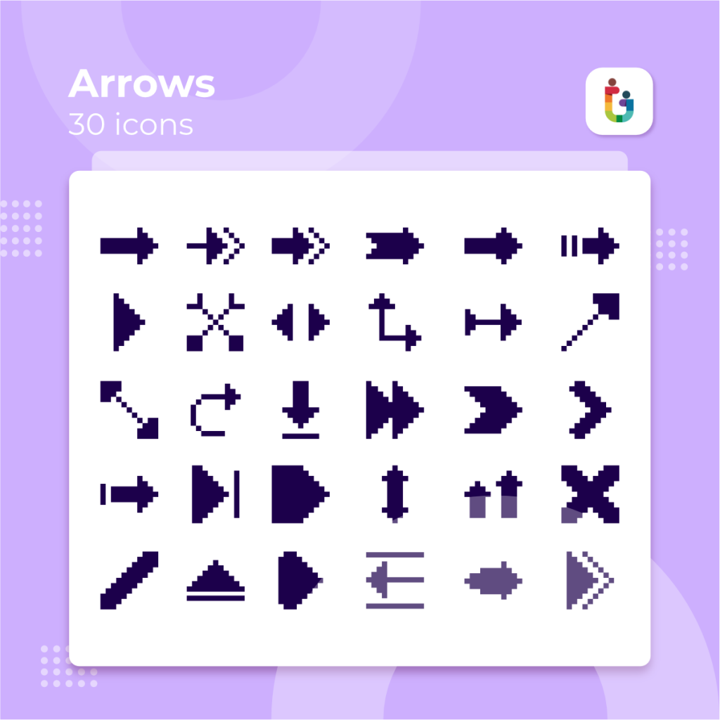 30 Arrows Icon Set – GraphicsFamily