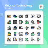 Best Finance Technology Icon Set