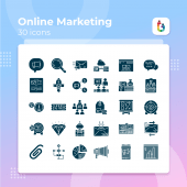 Best Online Marketing icon set