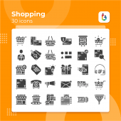 30 Shopping Concept Icons