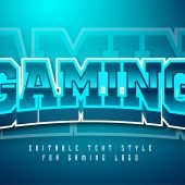 Blue Glow Gaming Text effect