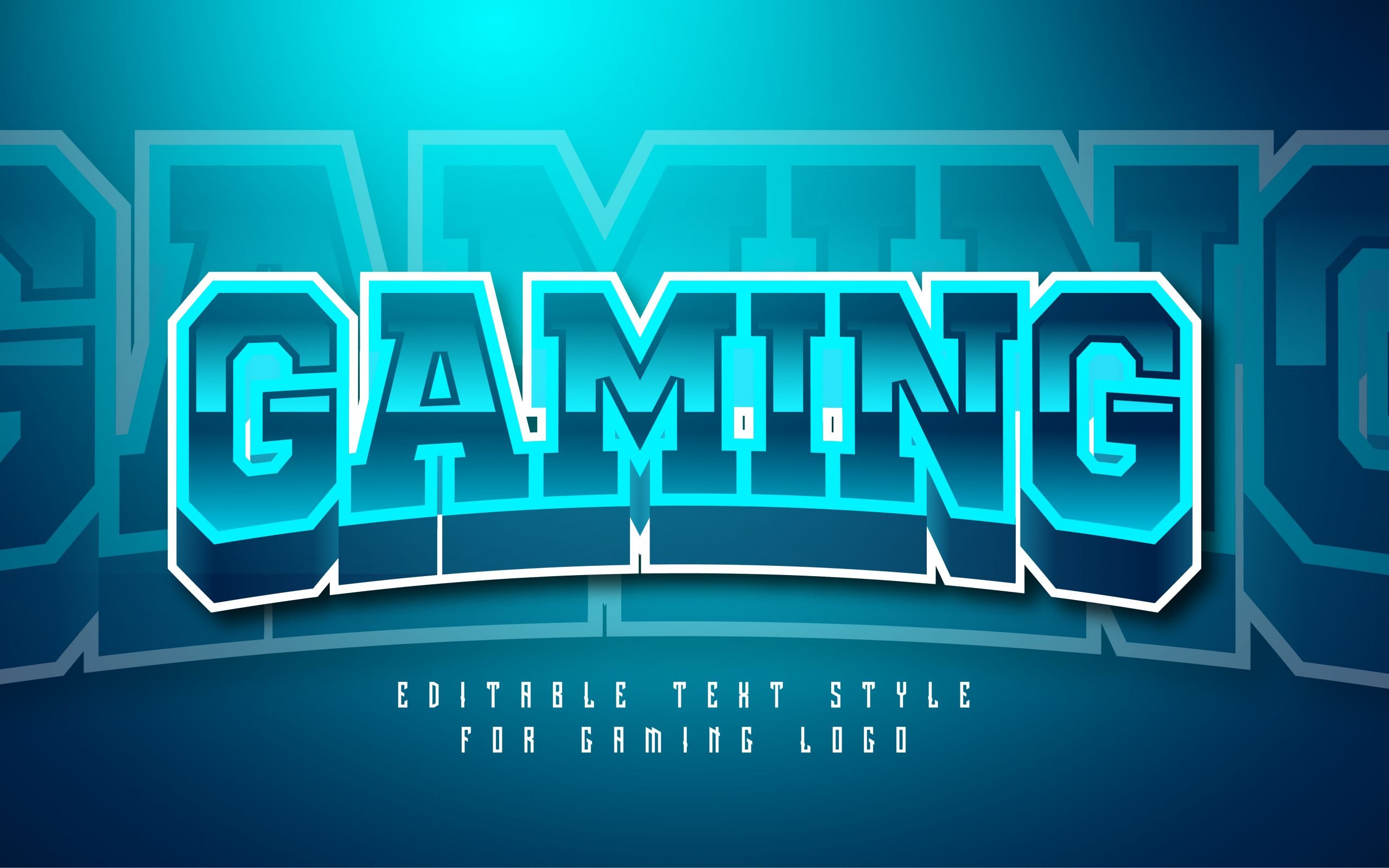 Gaming text Style. Фон для презентации киберспорт. Premium Effect vector.