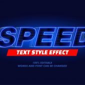 Glowing Blue Line Text Effect