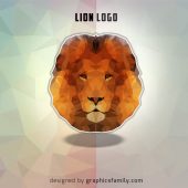 Free Lion Low Poly .psd Logo Source