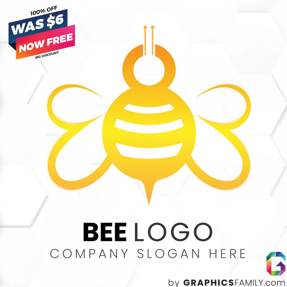 Bee-Free-Logo-Template-Download