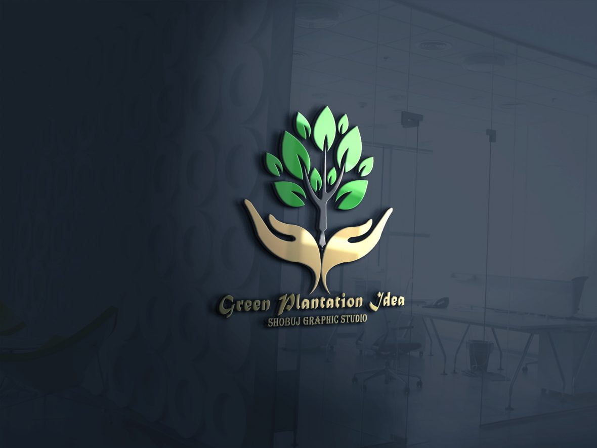 Green Plants Logo Idea – GraphicsFamily