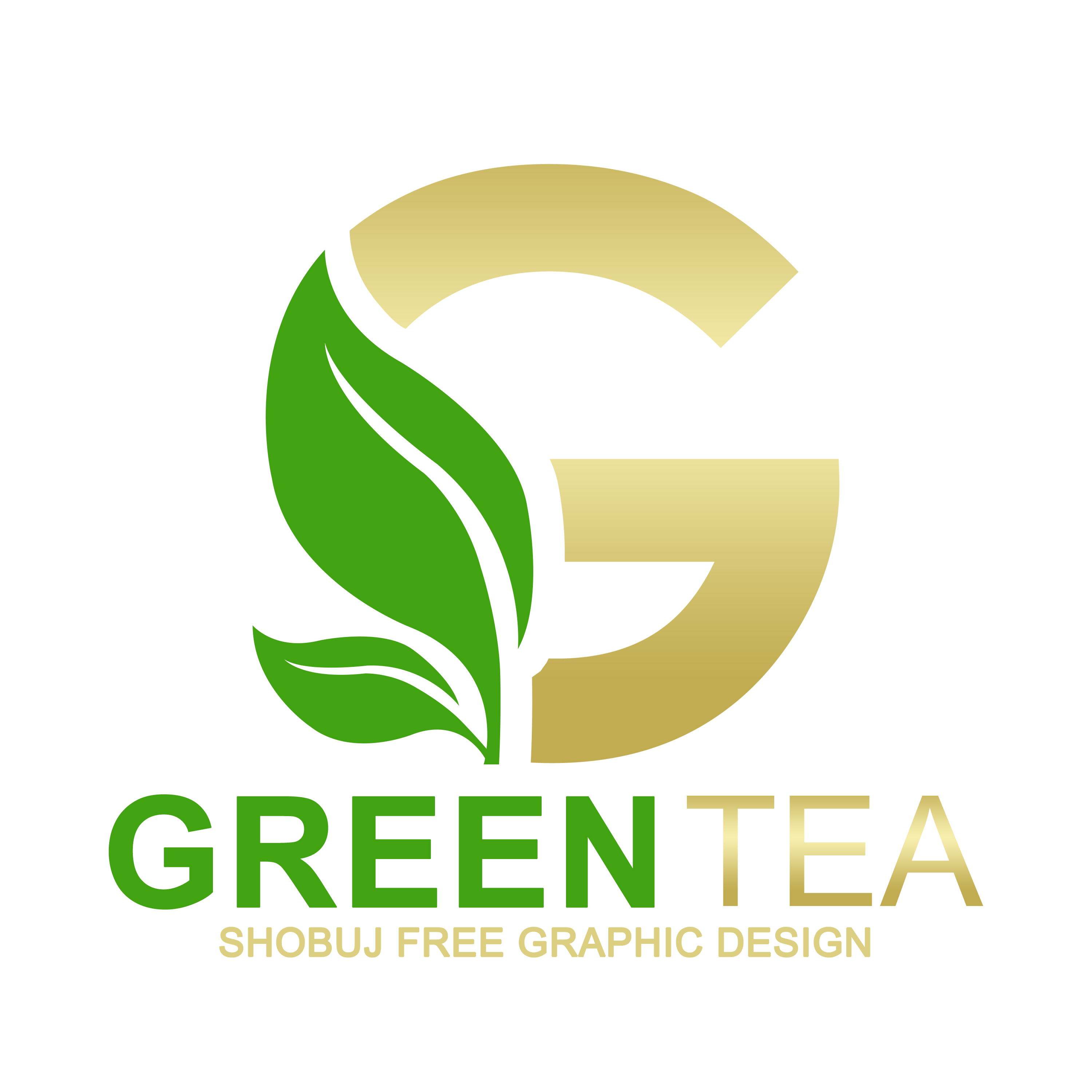 Green Tea Vector Logo Design PNG