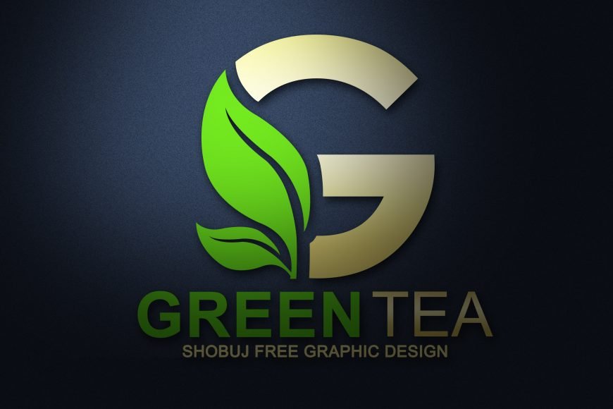Green Tea Vector Logo Design GraphicsFamily