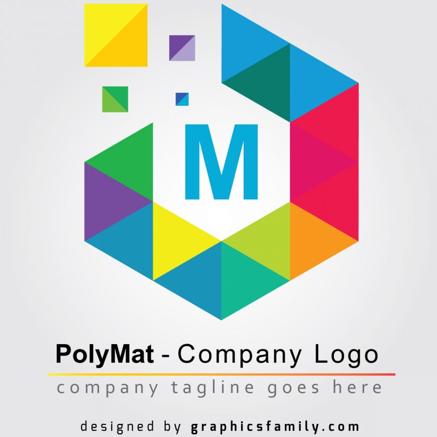 Polymat logo template