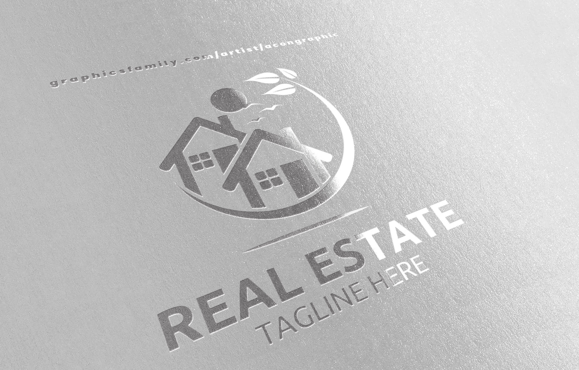 Metallic-Silver-Logo-mockup-for-real-estate-company