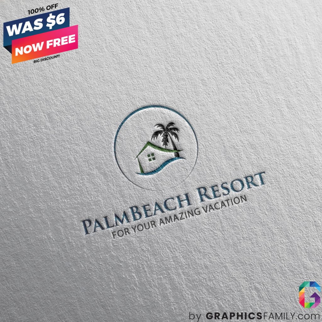 Palmbeach Resort Logo – Graphicsfamily