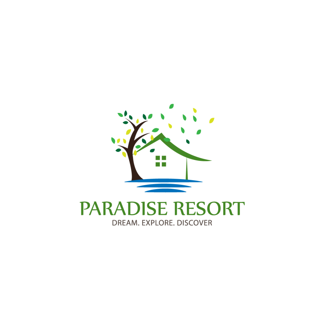 Paradise Resort Logo – GraphicsFamily