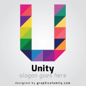 U Letter Logo Template Design