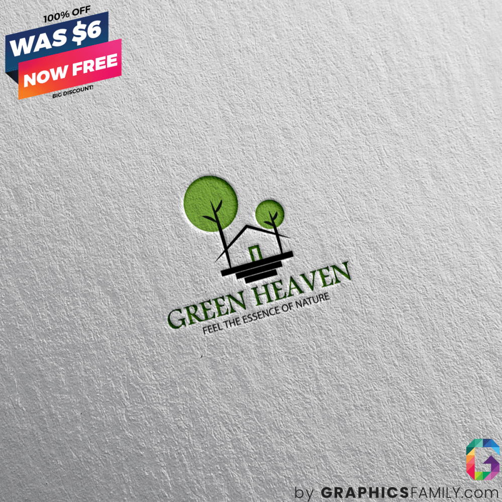 green-heaven-resort-logo-template-design