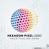 Hexagon Pixel Logo